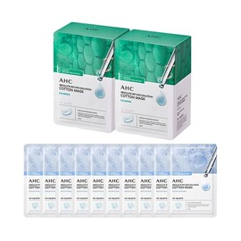 AHC Pure Cotton Mask Pack 60 Sheets (50 Calming Sheets + 10 Moisturizing Sheets) / AHC 순면 마스크팩 60매 (카밍 50매 + 모이스처라이징 10매)