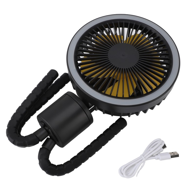Portable Stroller Fan Handheld LED Night Night USB Rechargeable Multi