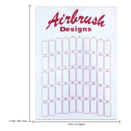 Professional Salon Quality Airbrush Designs - Red - 50 Slot Nail Tips Display Board