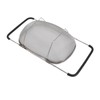 Over The Sink Colander Stainless Steel Telescopic Strainer Basket Rubber