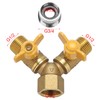 Fdit Conector Doble de Grifo de Adaptador de Manguera de