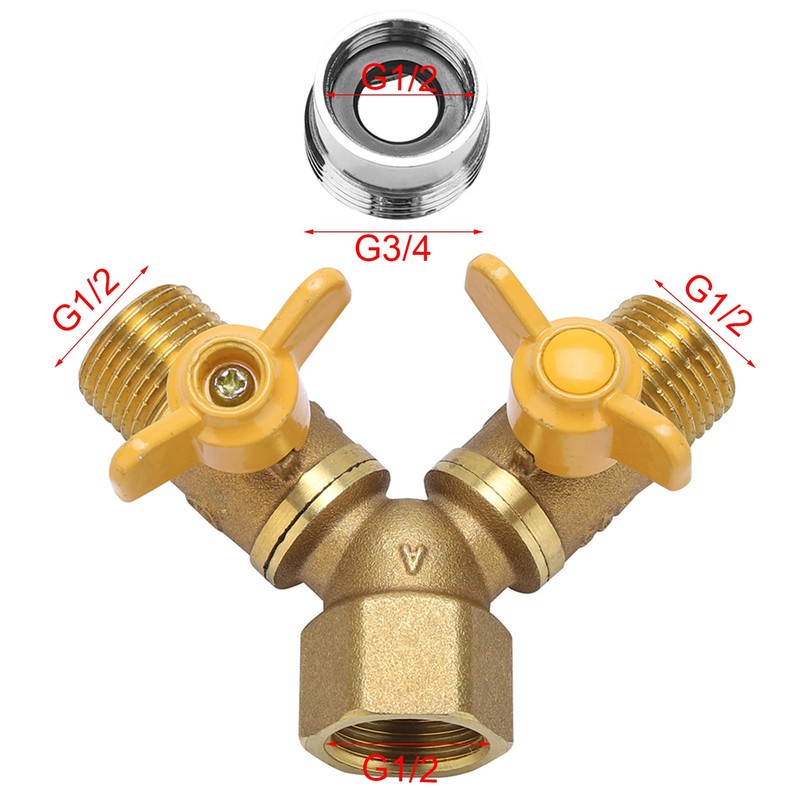 Fdit Conector Doble de Grifo de Adaptador de Manguera de
