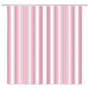 WUASDCS Pink White Striped Shower Curtain Vertical Stripe Geometric Modern