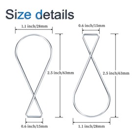 INCREWAY Ceiling Hook Clips, 100 Pieces Spring Steel Hooks Figure 8 Crimp Hangers Party Christmas Wedding Classroom Office Home Decorations of Hanging Tiles/Grid/Drop Ceiling