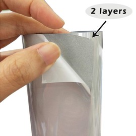 guangyintong Reflective Light Grey Heat Transfer Vinyl HTV Rolls, 12" x 8ft Reflective Iron on Vinyl for T-Shirts, Light Grey HTV Vinyl for All Cutter Machine Easy to Cut & Weed for HTV DIY Design