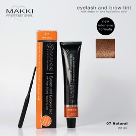 07 Natural Makki Professional Intensive Eyelash and eyebrow tint dye with argan oil & hualuronic acid 22ml