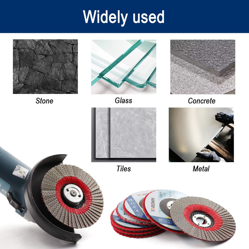 YDROWN 5 Inch Diamond Grinding Electroplated Flap Disc for Glass
