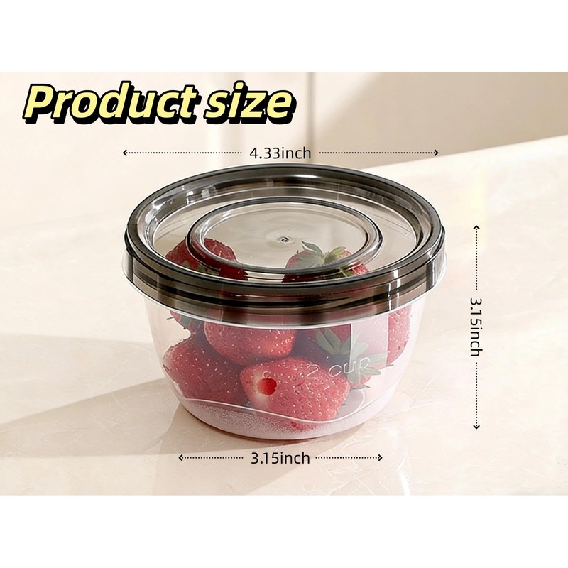 6-Pack 16 Oz Airtight Food Storage Containers with Twist Top