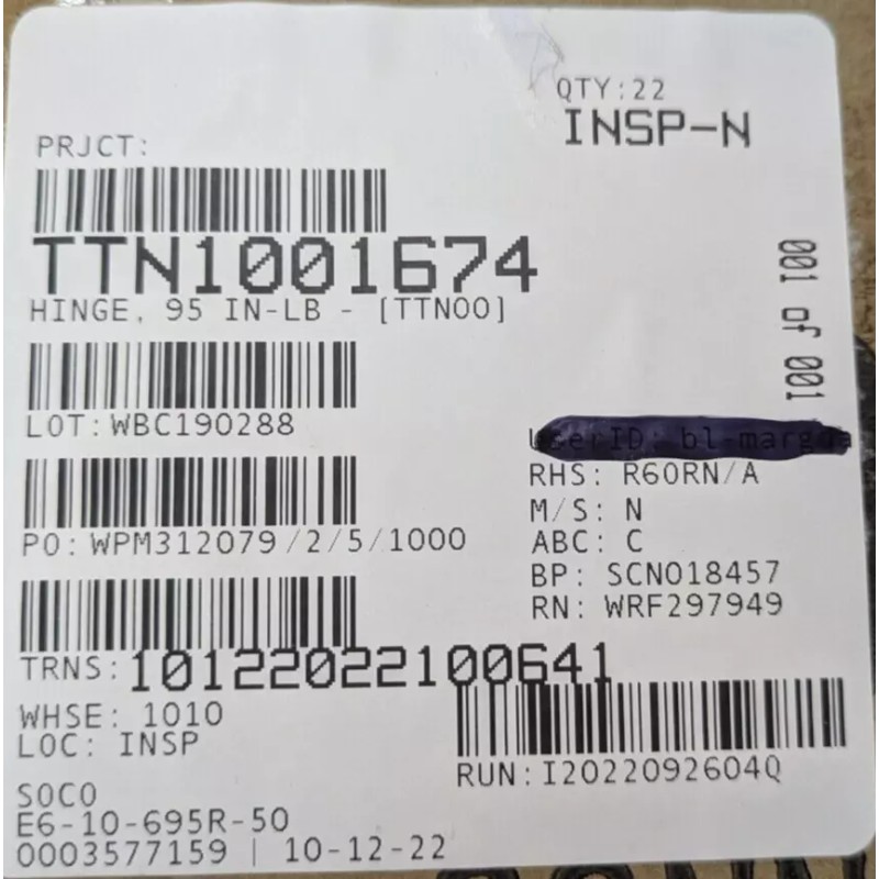 Southco E6-10-695R-50 Constant Torque Hinge, Asymmetric, Forward Torque, Heavy D