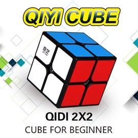 Qiyi Qidi Speed Cube 2x2- Smooth Bright-Light Sticker(Classic Colors) - 2x2x2 Puzzles Toys, The Most Educational Toy to Effectively Improve Child's Concentration and responsiveness.