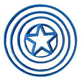 Cuticuter Captain America Crest Fondant Cutter, Plastic, Blue, 8 x 7 x 1.5 cm