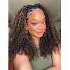 Curlyme Ombre Kinky Curly Half Wig Human Hair Wear Go