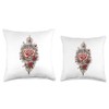 Rose Compass Inspired Blissful Tee Collection. Throw Pillow