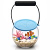 Novique Beach Aquarium Kit Clear Portable Plastic Fish Tank Catch