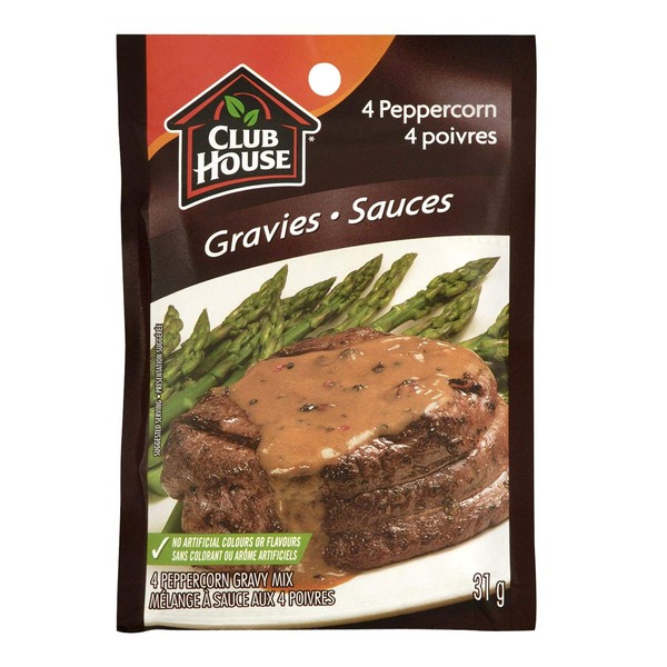 Club House 4 Peppercorn Sauce 31 Grams 12 Count Imported From Canada