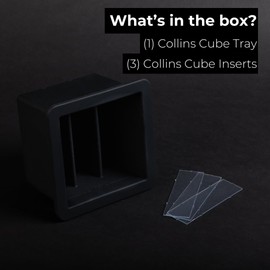 Klaris Collins Cube Tray & Inserts | Additional Mold for Klaris Clear Ice Maker | Create 3, crystal clear collins ice cubes | Durable and Easy to Use Ice Tray | [Ice Maker not Included]