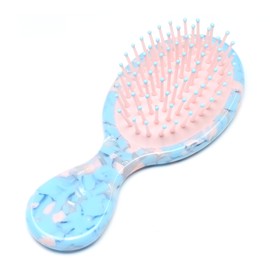 QinGoo Blue Acetate Hair Brush Women Travel Hair Brush Detangling Brush for Curls, Thick, Thin, Long, Short or Straight Hair, 1 Piece (Blue, 14 cm x 4.8 cm)