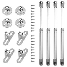Pack of 4 gas springs 200 N, gas lift with mounting screws and is suitable for doors, DIY cabinets, kitchen cabinets, etc., the maximum load is 20 kg (length 270 mm)
