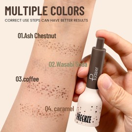 Pudaier Freckle Stamp - Waterproof Faux Freckle Pen, Natural-Looking Lifelike Freckle Makeup, 5-Point Quick Dry Long-Lasting Magic Fake Freckles Marker for Sunkissed Makeup (#3-Coffee)