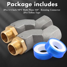 3/4" NPT Fuel Transfer Hose Swivel 360 Rotating Connector for Fuel Nozzle Multi Plane Swivel 2PCS