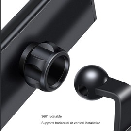 Car Headrest Mount Holder ,360° Rotatable Smooth Edges Charging Port Black Back Seat Holder Mount with Hooks for Model Y