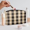 Wdktrgetd Travel Makeup Bag for Women Slim PU Leather Makeup