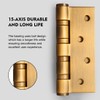 YAGU 3 Pack 4'' Door Hinges Antique Brass 4 x