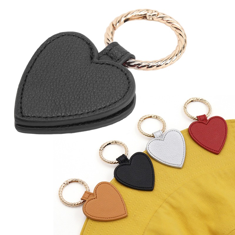 Magnetic Hat Clip Portable PU Leather Heart Shaped Magnetic Hat