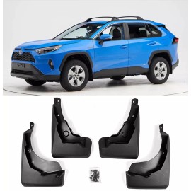 SDeelCase 4 Pc Front Rear Mudguards Generic Splash Mud Guards Flaps Fit 19-24 Toyota Rav4