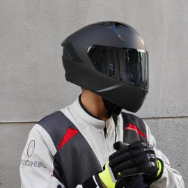 VCOROS Full Face Dual Visor Motorcycle Helmet for Adults Motorbike Street Bike Racing Helmets DOT Approved with Black Visor(X9 Matte Black,L)