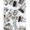 15mm, Small Silver Metal Design Foldback Clips Paper Binder Clamps