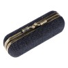 Estuche Para Lápiz Labial Con Espejo Para Damas Azul Negro