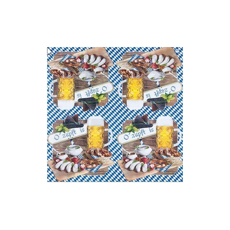 20 Napkins O zapft is/Bavaria/Oktoberfest/Diamond 33 x 33 cm