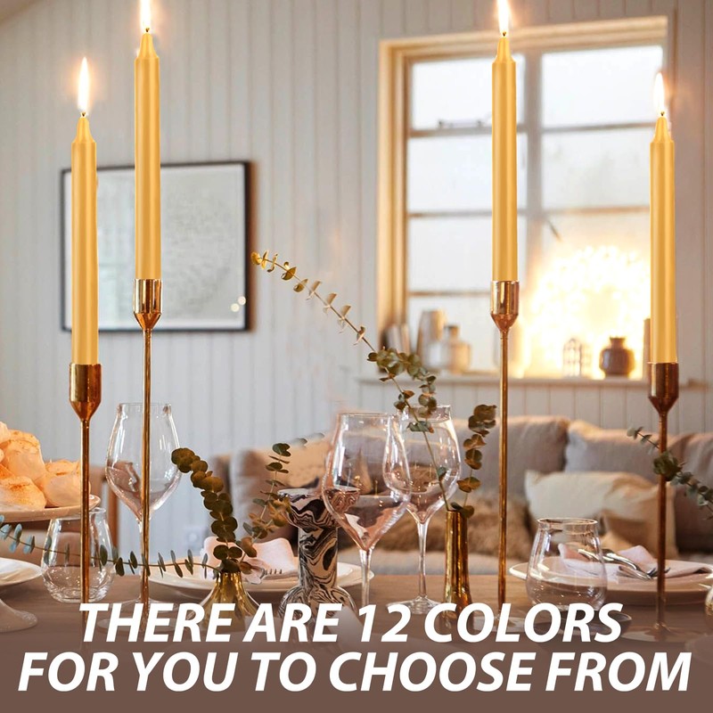 24 Pack Golden Spell Chime Candles – Premium Mini Unscented
