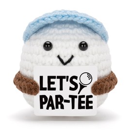 FunisFun Crochet Golf Ball - Positive Golf Gifts for Golfers, Fathers, Coworkers - Funny Emotional Support Presents for Men, Women, Golfer Enthusiasts and Birthdays