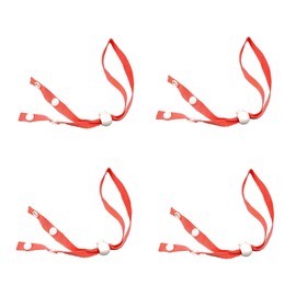 Mask Lanyard Face Mask Extender Strap with Double Holder Clips & Adjustable Cord Locks for Kids Men Women Adjustable Premium Thickness Polyester Lock Snap - 4 Pack (4 Pink)