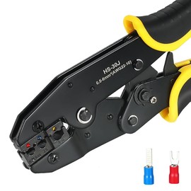 LZIAE Crimping Tool HS-30J Pliers For Insulated Wire Connectors-AWG 22-10 Ratchet Crimper Tools Wire Crimping Tools-Available for Electrical Insulated Connectors and Wire Terminal