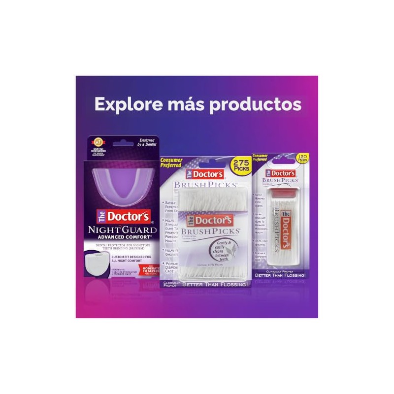 Palillos de dientes interdentales The Doctors BrushPicks, ayuda a combatir