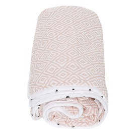 Motherhood Cotton Muslin Baby Blanket, 2-Ply, 95 x 110 cm, Prewashed, Squares Apricot