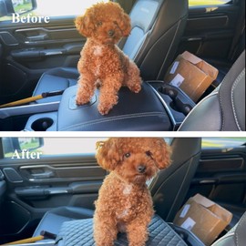 xinghe for 2013-2018 Dodge Ram 1500 & 2013-2024 Dodge Ram 1500/2500/3500/ Classic Center Console Cover, Only fit Jump Seat Console, Leather Arm Rest Cover for Dodge Ram Accessories