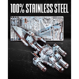 Piececool 3D Puzzle Metal Blue Space Starship, Three-Body Problem Universe Battleship Craft Model Kits for Adults to Build, Stainless Steel 3D Puzzles Adult Teens, Decoration, Collection, 259 Pieces