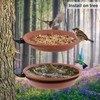 2 Packs Wall Mounted Bird Feeder, Multifunctional PP Garden Bird