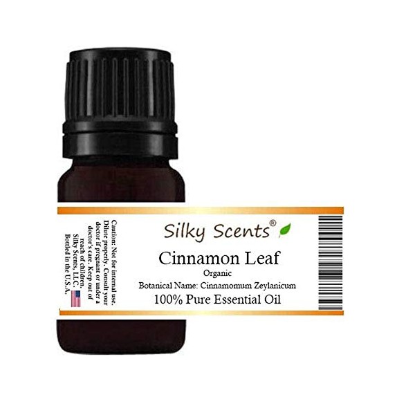 Cinnamon Leaf Organic Essential Oil (Cinnamomum Zeylanicum Substantial True Cinnamon) 100% Pure and Natural 15 ML