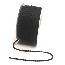 s.dekoda Cord 50 m x 2 mm Black Twist Cord Decorative Cord