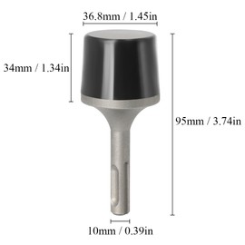Rubber Hammer with SDS Plus Handle, Electric Hammer for Tiler, Carpenter, Plumber, Power Tool Attachment for Electric Drill