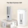KONSIDEN Bladeless Desk Fan for Office, 13-Inch Small Quiet Desktop