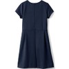 Lands' End Uniform Short Sleeve Ponte Dress Classic Navy Kids