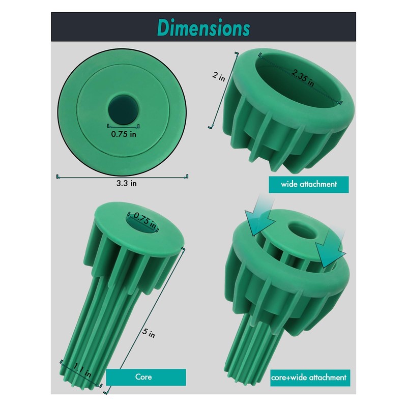 Cemetery Vase Rubber Inserts, Silicone Secure Flowers Holder for Headstone