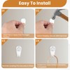 ZDRU 60pcs Concrete Wall Hooks, Non-Trace Picture Hanger, Invisible Nail