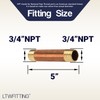 'Brass Fitting Nipple x 3/4 NPT Male